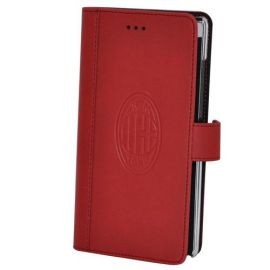 COVER IN ECOPELLE ROSSA LOGO MILAN IPHONE 5 5S