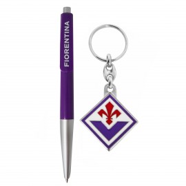 SET PENNA E PORTACHIAVI IN BLISTER FIORENTINA