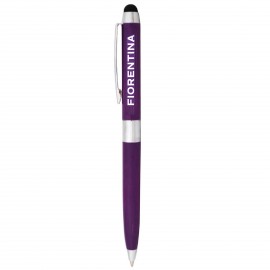 PENNA A SFERA TOUCH VIOLA FIORENTINA CON TUBO TRASPARENTE