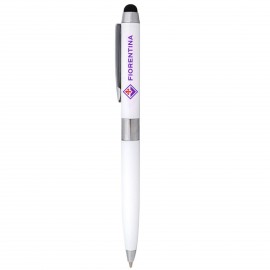 PENNA A SFERA TOUCH BIANCA FIORENTINA CON TUBO TRASPARENTE