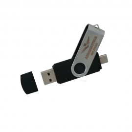 CHIAVETTA USB CAPACITA' 16 GB CON DOPPIA PRESA USB E MICRO USB