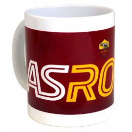 MUG INTERNO BIANCO STAMPA GIALLO ROSSA SCRITTA AS ROMA