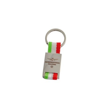 PORTACHIAVI METALLO/TESSUTO BANDIERA ITALIANA AERONAUTICA MILITARE
