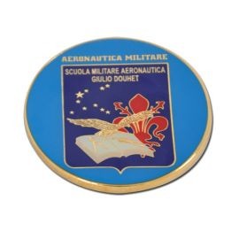FERMACARTE IN METALLO SMALTATO SCUOLA MILITARE AERONAUTICA G. DOUHET