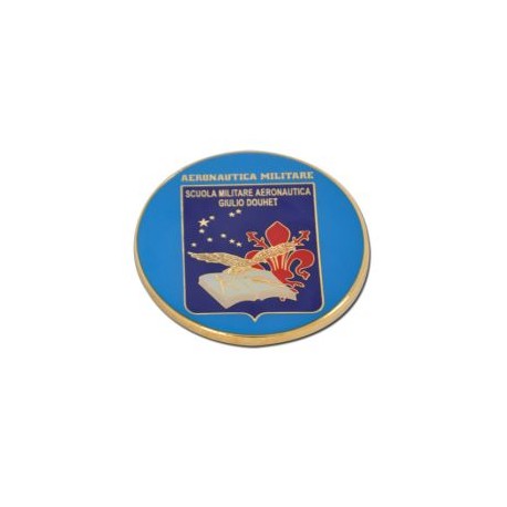 FERMACARTE IN METALLO SMALTATO SCUOLA MILITARE AERONAUTICA G. DOUHET