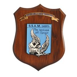 CREST ARALDICO CON STEMMA S.S.A.M CASERTA MIS CM 22,5 X 17,5