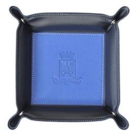 VUOTATASCHE SIMILPELLE FONDO BLU LOGO ARALDICO