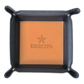 VUOTATASCHE SIMILPELLE FONDO MARRONE LOGO STELLA