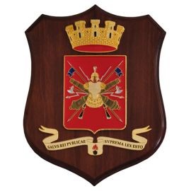 CREST ARALDICO CON STEMMA ESERCITO ITALIANO ARALDICO MIS CM 22,5 X 17,5