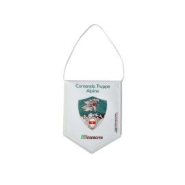 GAGLIARDETTO PENTAGONALE BIFACCIALE 14X12CM COMANDO TRUPPE ALPINE