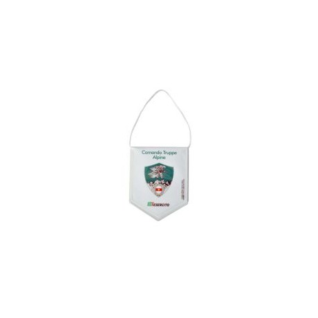 GAGLIARDETTO PENTAGONALE BIFACCIALE 14X12CM COMANDO TRUPPE ALPINE