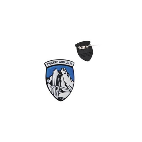 DISTINTIVO CON SPILLA SMALTO A FREDDO CENTRO ADDESTRAMENTO ALPINO