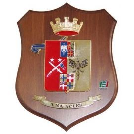 CREST ARALDICO CON STEMMA ACCADEMIA MILITARE MODENA MIS CM 22,5 X 17,5