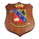 CREST ARALDICO CON STEMMA SCUOLA MILITARE NUNZIATELLA MIS CM 22,5 X 17,5
