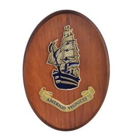 CREST ARALDICO CON STEMMA AMERIGO VESPUCCI MIS CM 22,5 X 17,5