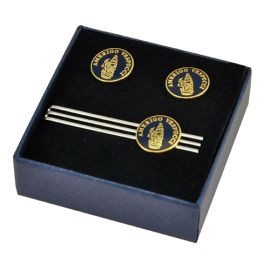 SET GEMELLI E FERMACRAVATTA SMALTO LEVIGATO AMERIGO VESPUCCI
