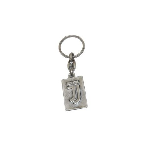 PORTACHIAVI IN METALLO EFFETTO ANTICHIZZATO BOMBATO LOGO UFFICIALE JUVENTUS