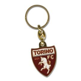 PORTACHIAVI DORATO IN METALLO SMALTATO LOGO UFFICIALE TORINO FC