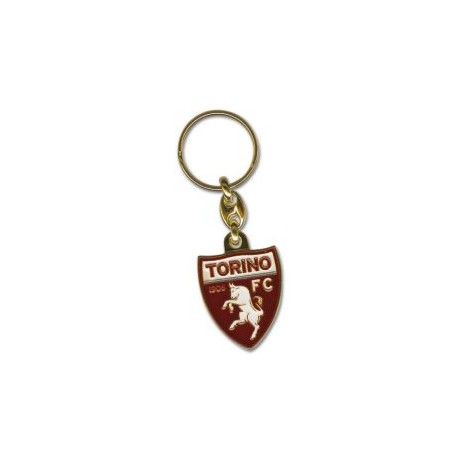 PORTACHIAVI DORATO IN METALLO SMALTATO LOGO UFFICIALE TORINO FC