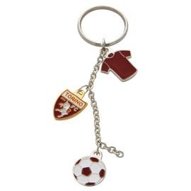 PORTACHIAVI IN METALLO SMALTATO CON CIONDOLI LINEA TORINO FC