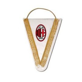 GAGLIARDETTO TRIANGOLARE PICCOLO 14X17 CM LOGO UFFICIALE MILAN