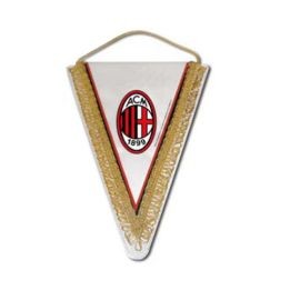 GAGLIARDETTO TRIANGOLARE PICCOLO 14X17 CM LOGO UFFICIALE MILAN