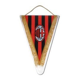 GAGLIARDETTO TRIANGOLARE PICCOLO 14X17 CM LOGO UFFICIALE MILAN