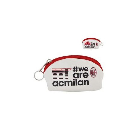 PORTAMONETE MEZZALUNA IN ECOPELLE WEAREACMILAN