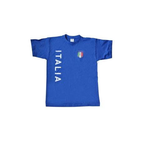 TSHIRT AZZURRA ADULTO SCRITTA ITALIA TAGLIA S FIGC