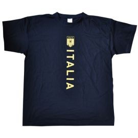 TSHIRT BLU ADULTO SCRITTA ITALIA TAGLIA M FIGC
