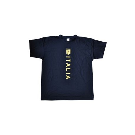TSHIRT BLU ADULTO SCRITTA ITALIA TAGLIA M FIGC