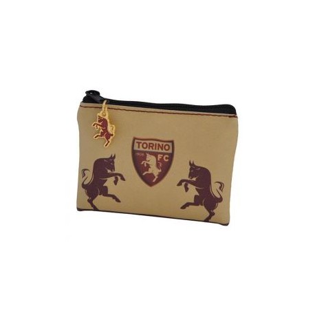 PORTAMONETE ECOPELLE SEMPRE FORZA TORO 10,5X9,5 CM TORINO FC