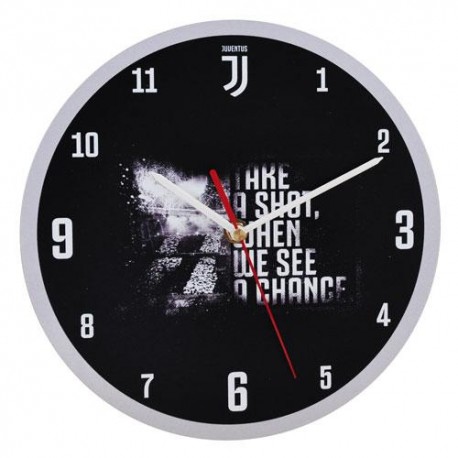 OROLOGIO DA PARETE ROTONDO IN PLEXIGLASS JUVENTUS DIAMETRO 24 CM