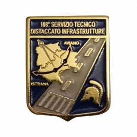 DISTINTIVO DA CAMICIA 25X32MM IN METALLO CON STEMMA 108 SERVIZIO TECNICO DISTACCATO INFRASTUTTURE