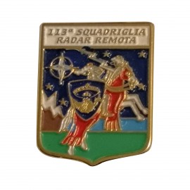 DISTINTIVO DA CAMICIA 25X32MM IN METALLO CON STEMMA 113 SQUADRIGLIA