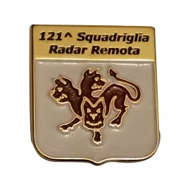 DISTINTIVO DA CAMICIA 28X32 MM IN METALLO CON STEMMA 121 SQUADRIGLIA