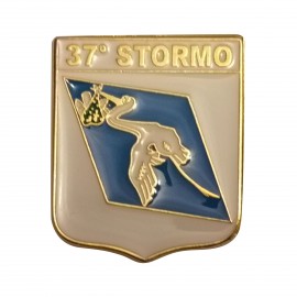 DISTINTIVO DA CAMICIA 25X32MM IN METALLO CON STEMMA 37 STORMO