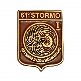 DISTINTIVO DA CAMICIA 23X32MM IN METALLO CON STEMMA ISTRUTTORE 61 STORMO