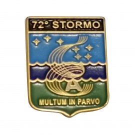 DISTINTIVO DA CAMICIA 24X32MM IN METALLO CON STEMMA 72 STORMO