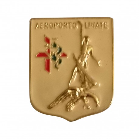 DISTINTIVO DA CAMICIA 25X32MM IN METALLO CON STEMMA AEROPORTO LINATE