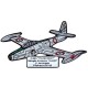 MAGNETE IN METALLO SMALTATO F-84G THUNDERJET GUIZZO VILLAFRANCA 1953-55 AERONAUTICA MILITARE