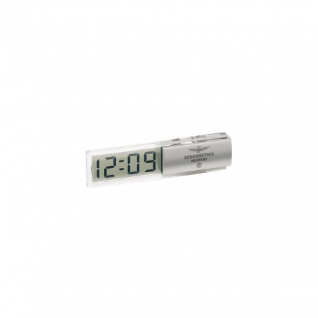 OROLOGIO DA TAVOLO TRASPARENTE, LCD E DATARIO DIMENSIONI 10,5 X 3 X 3 CM