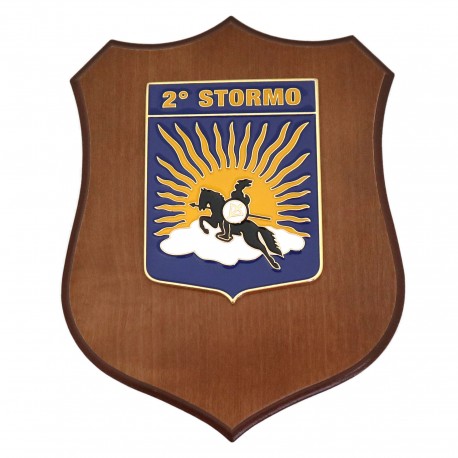 CREST ARALDICO 2° STORMO AERONAUTICA MILITARE MIS CM 22,5 X 17,5