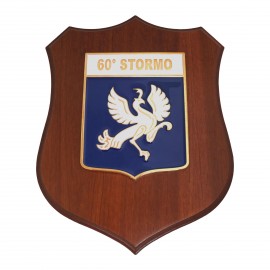 CREST IN METALLO SMALTATO BASE LEGNO CL3 22,50 X 17,50 60 STORMO