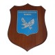 CREST IN METALLO SMALTATO BASE LEGNO CL3 22,50 X 17,50 DISTACCAMENTO AEROPORTUALE BRINDISI