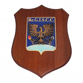 CREST IN METALLO SMALTATO BASE LEGNO CL3 22,50 X 17,50 REPARTO GESTIONE