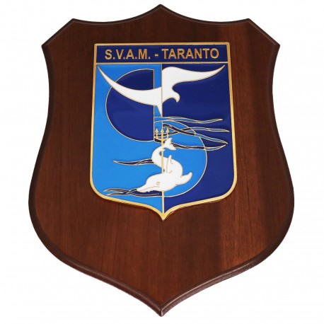 CREST IN METALLO SMALTATO BASE LEGNO CL3 22,50 X 17,50 SVAM CREST IN METALLO SMALTATO BASE LEGNO CL3 22,50 X 17,50 SVAM