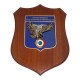 CREST IN METALLO SMALTATO BASE LEGNO CL3 22,50 X 17,50 UFFICIO GENERALE
