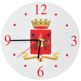 OROLOGIO DA PARETE IN PLEXI ESERCITO ITALIANO ARALDICO DIAM 25CM
