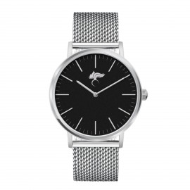 OROLOGIO QUADRANTE NERO FIAMMA CC - CINTURINO IN MAGLIA METALLO